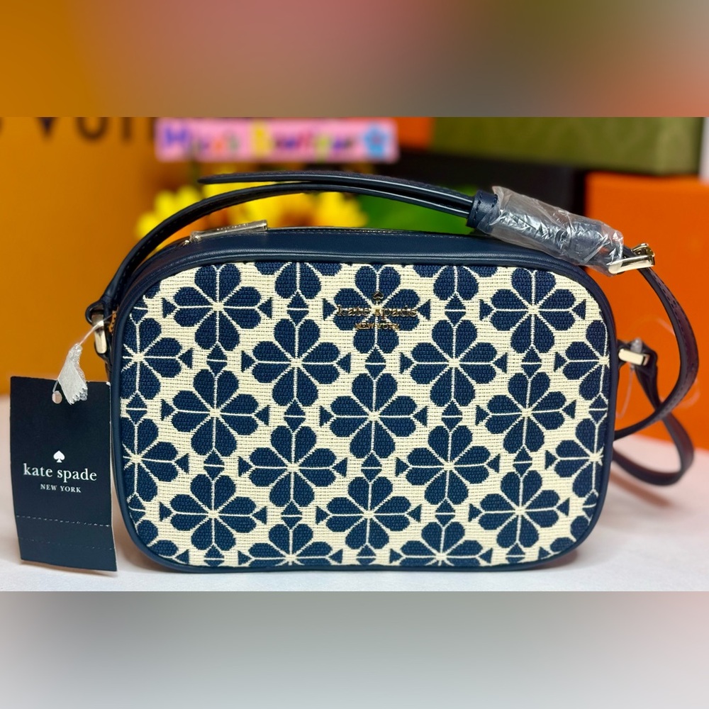 🆕KATE SPADE Blue and Cream Floral Crossbody Bag